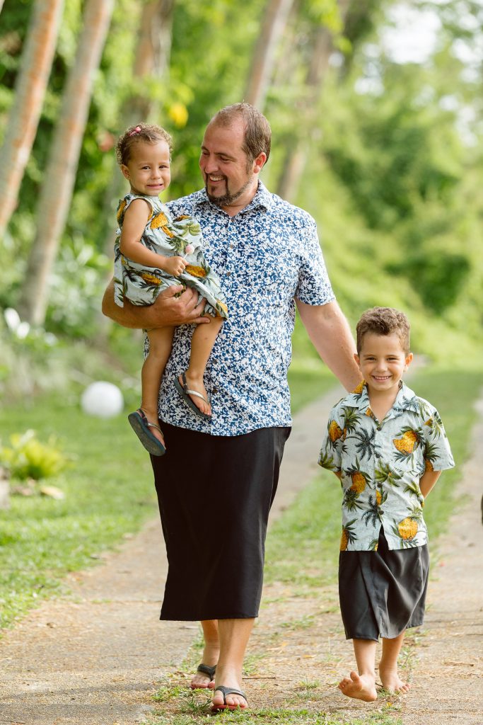 Jay Whyte and his kids.