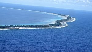 Tuvalu atoll aerial