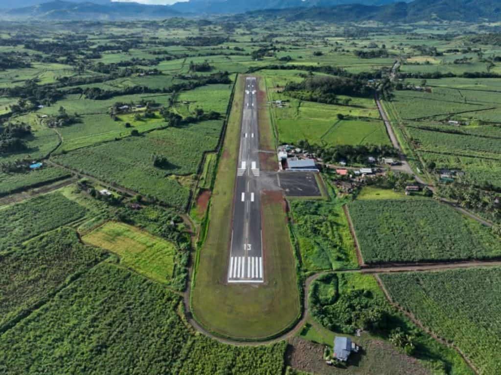 Aerial view of Labasa airport